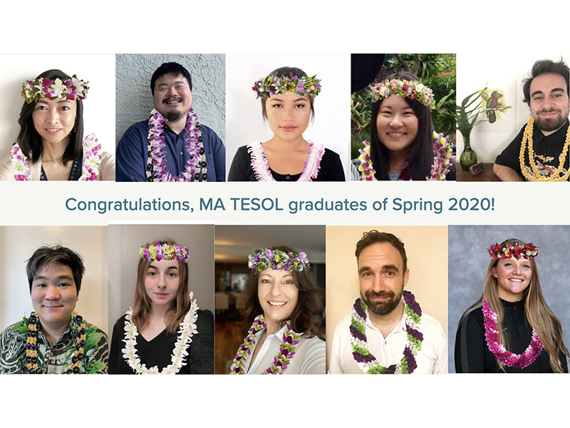 Spring 2020 MA TESOL graduates
