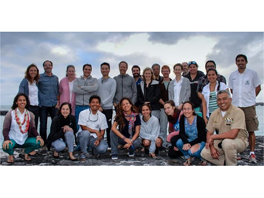 Regina Ostergaard-Klem and researchers in the Galapagos-2017 workshop  