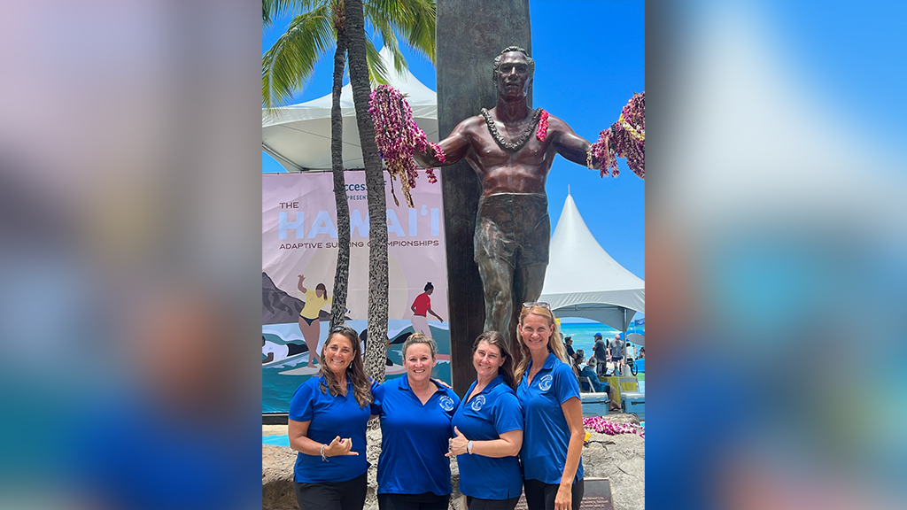 The Classification Team for HASC, from left to right, includes Dr. Mo Johnson from the University of St. Augustine (OT), Kate Koschei (OT), Dr. Heather David (PT), and Angie Maidment (OT)
