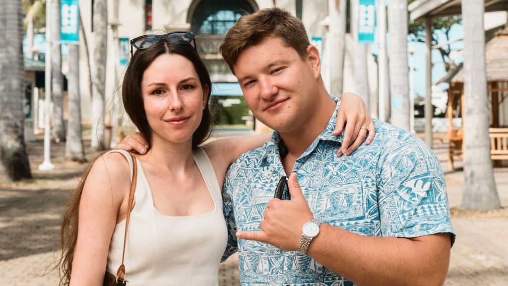 Mikhail Vostrikov and his wife visit HPU's Aloha Tower Marketplace campus