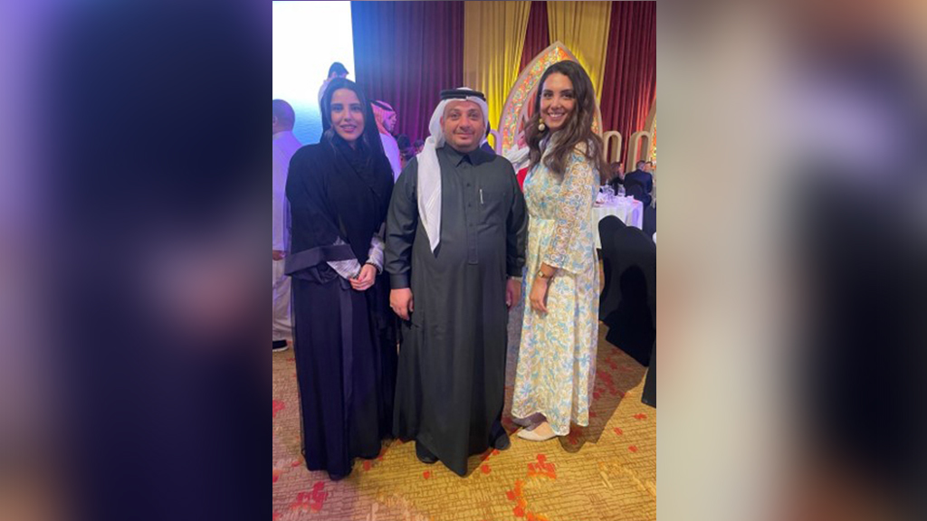 Nourah Abualsaud (far right) at the Red Sea Global Celebration with the RSG Chief Environment and Sustainability Officer Raed Albasseet (middle) and Sarah Bin Ibrahim