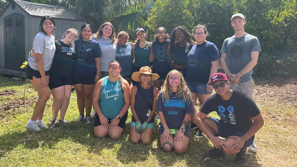 Sharks United at Waikiki Elementary for their day of service on October 19