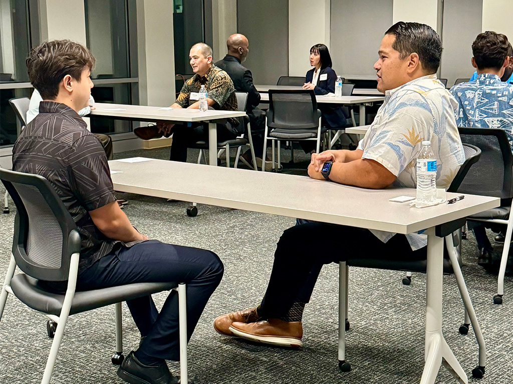 The speed networking event welcomed HPU's College of Business students to First Hawaiian Bank's headquarters in downtown Honolulu