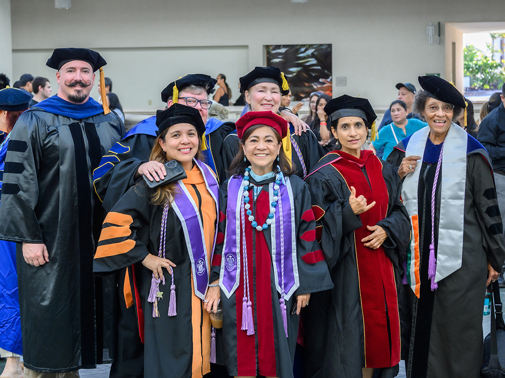 HPU faculty members moments before the commencement ceremony began