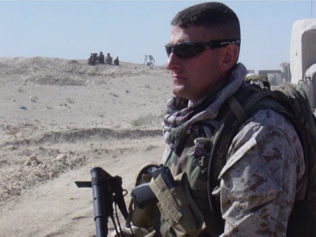 Steve Simpson served around the world as a Marine Corps officer, including in Korea, Afghanistan, Haiti, and Bosnia