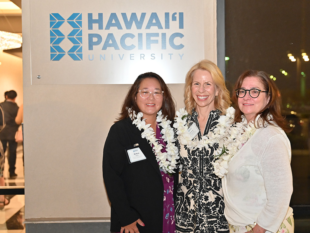 Tricia Catalino (center), Robyn Otty (left), and Annie Burke-Doe (right) at the event