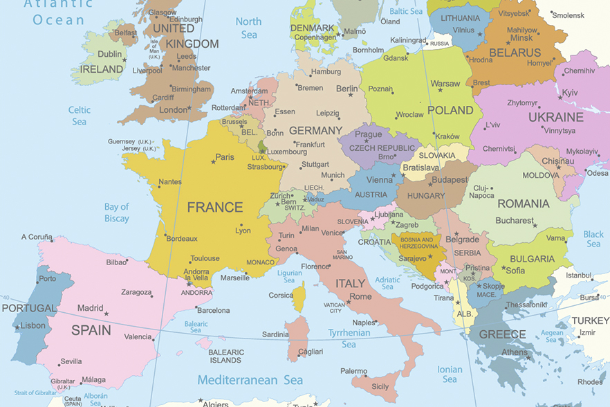 882x588 Europe Map 